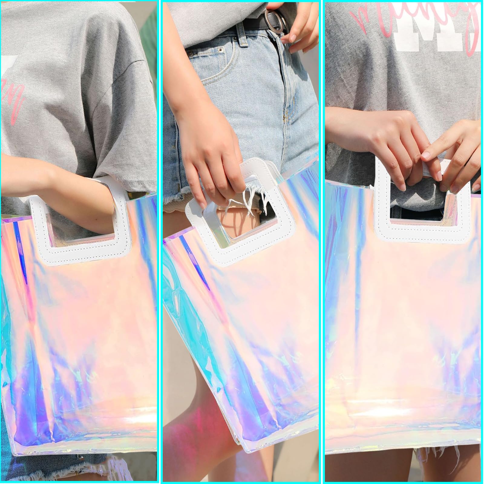 Amazon.co.jp: Voittozege クリアホログラフィックギフトバッグ 20個